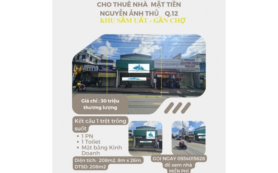 CHÍNH CHỦ Cho thuê nhà 2 mặt tiền Tân Hương 90m2, 4Lầu+ST - NGAY CHỢ